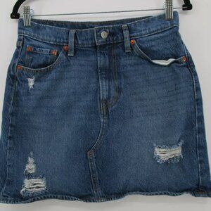 Levi Strauss Distressed Denim Skirt (Jean Skirt)